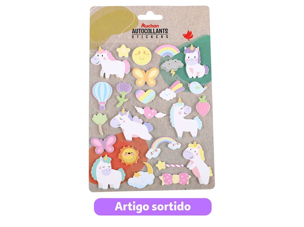 STICKERS EM ESPUMA AUCHAN 4 MODELOS SORTIDOS image number 3