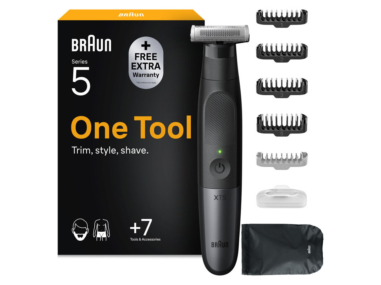 APARADOR DE BARBA BRAUN XT5100 3 EM 1