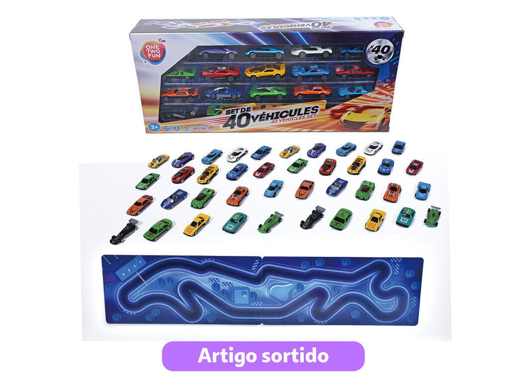 CONJUNTO DE 40 CARROS MINIATURA ONE TWO FUN image number 0