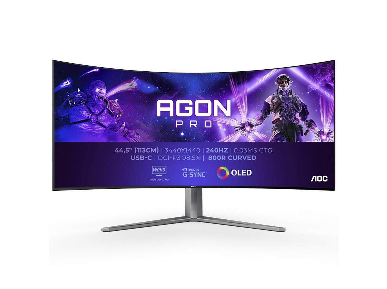 MONITOR CURVO AOC AGON PRO AG456UCZD (44.5" UWQHD OLED 21:9 240HZ NVIDIA G-SYNC)