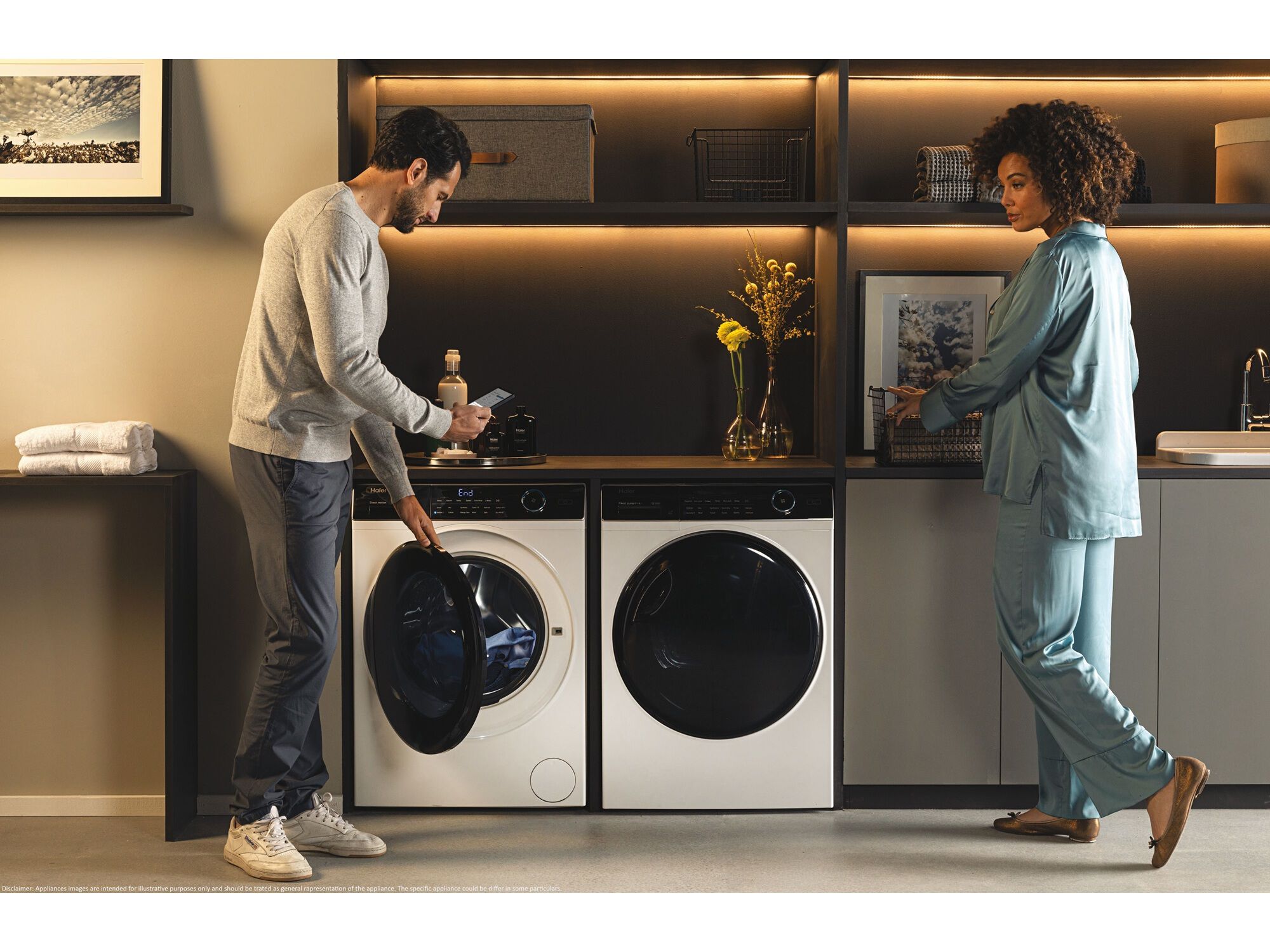 M&Aacute;QUINA DE LAVAR ROUPA HAIER HW100-B14959U1-S - BRANCO A 10KG image number 9