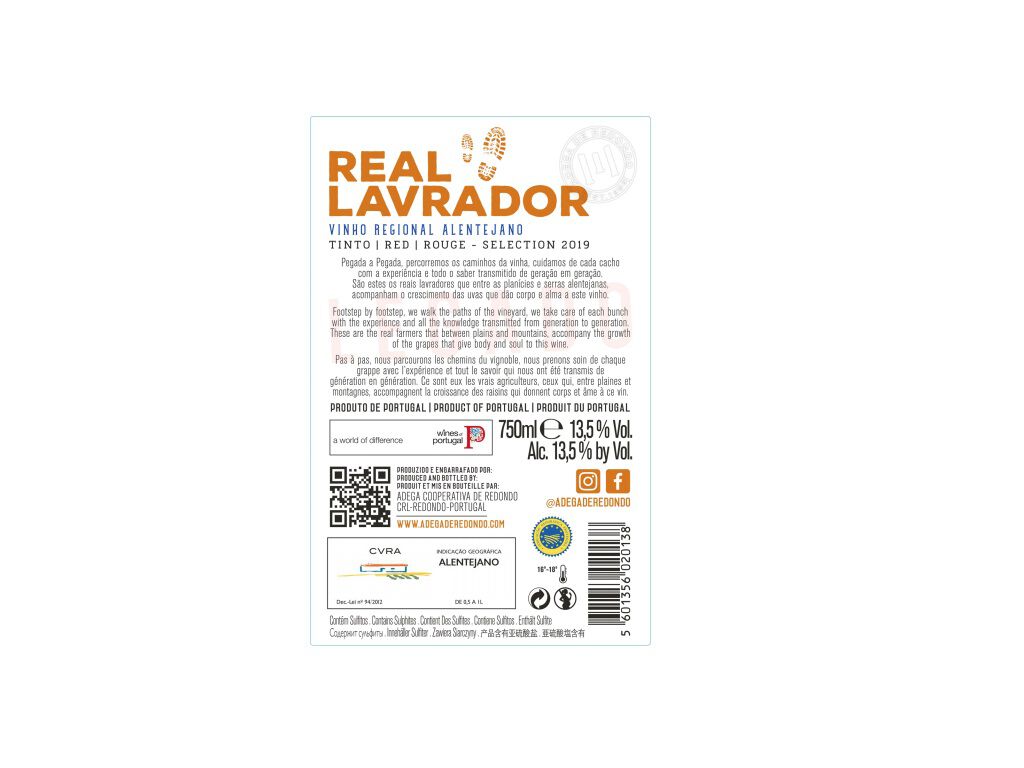 VINHO TINTO REAL LAVRADOR SELECTION ALENTEJO 0.75L image number 1