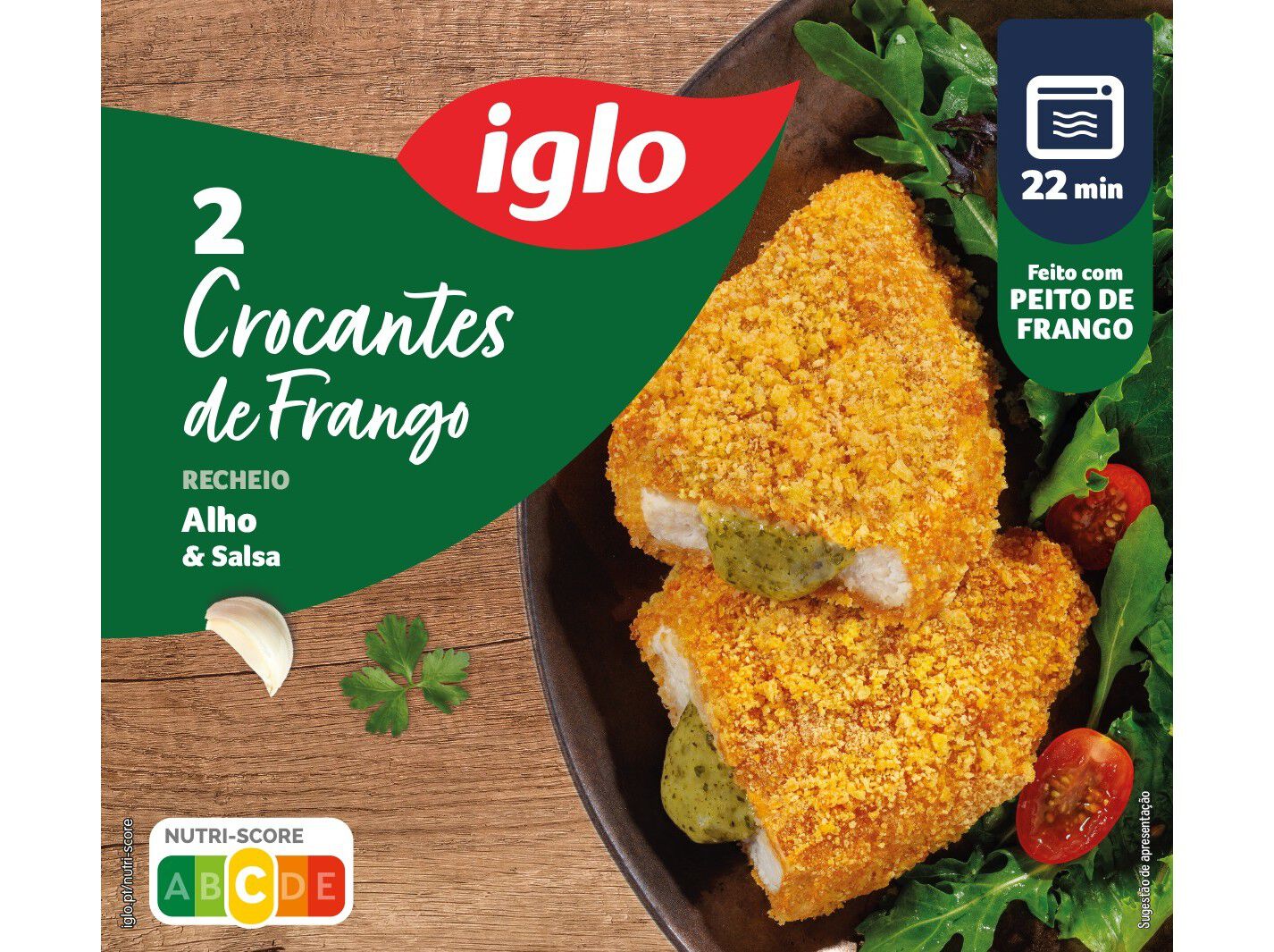 CROCANTE FRANGO RECHEADO IGLO ALHO E SALSA 204G image number 0