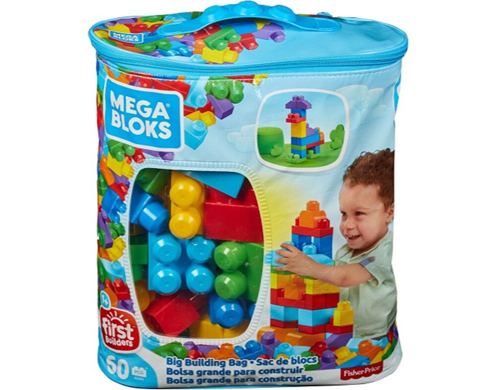 Mega Bolsa Mega Bloks 60 Peças Azul