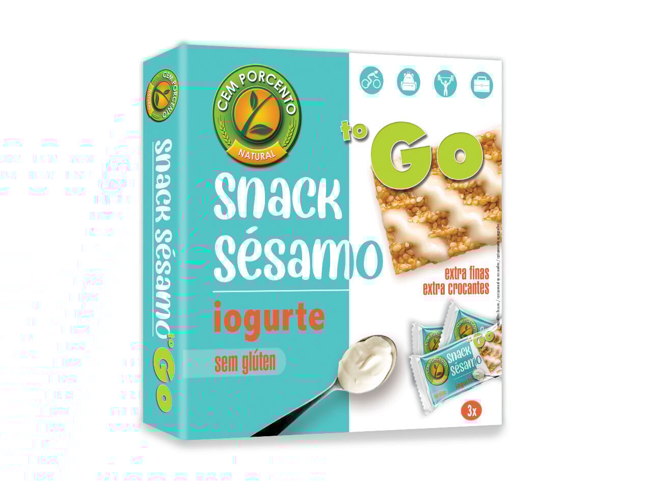 BARRAS CEM PORCENTO S&Eacute;SAMO E IOGURTE 60 G image number 0