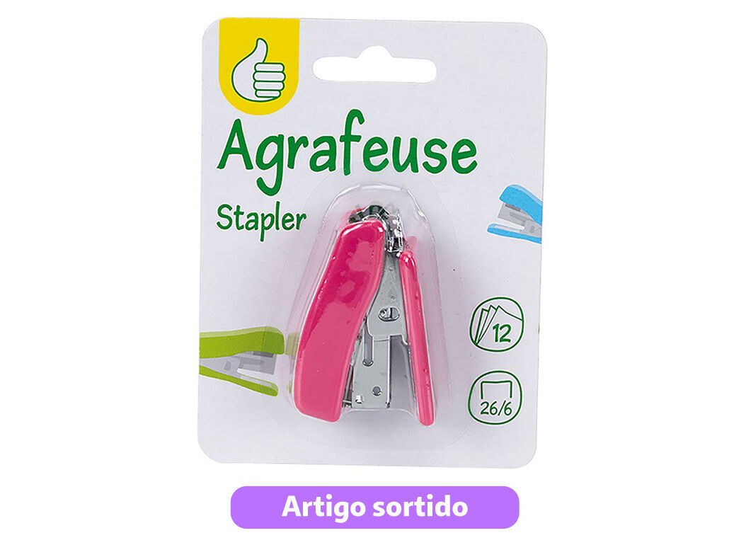MINI-AGRAFADOR POLEGAR CORES SORTIDAS