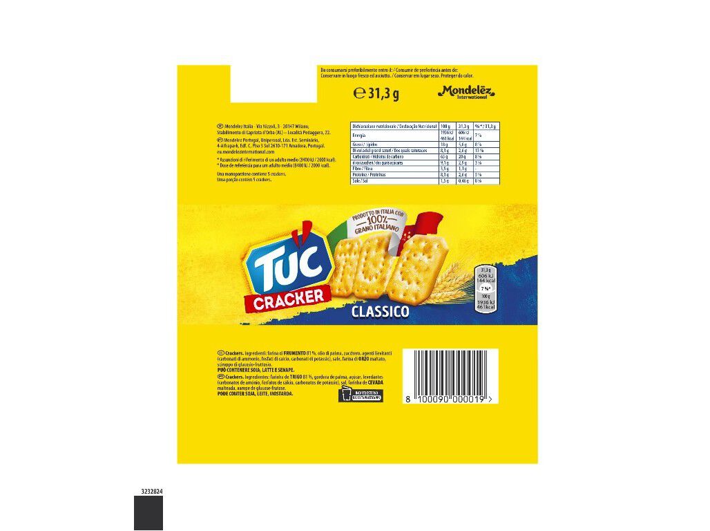 BOLACHAS TUC CRACKER 31.3 G image number 1
