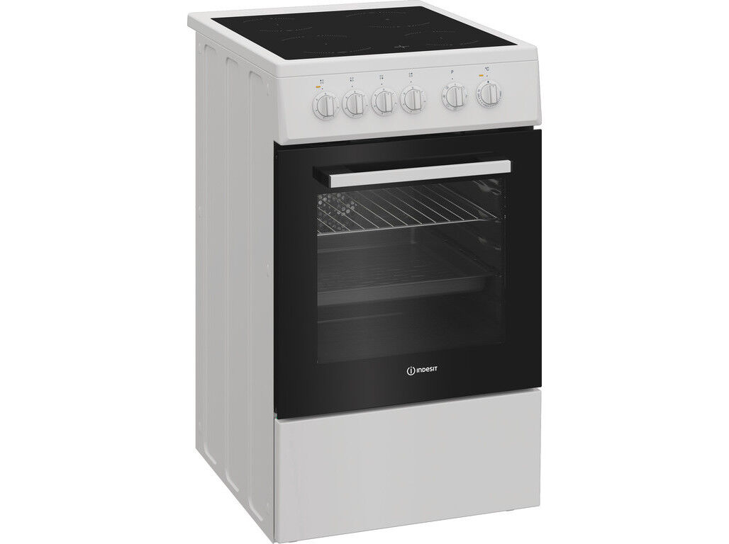 FOG&Atilde;O VITROCER&Acirc;MICA INDESIT I5V8PMW I5V8PMW 50CM BRANCO COM 4 ZONAS E FORNO 55L image number 1