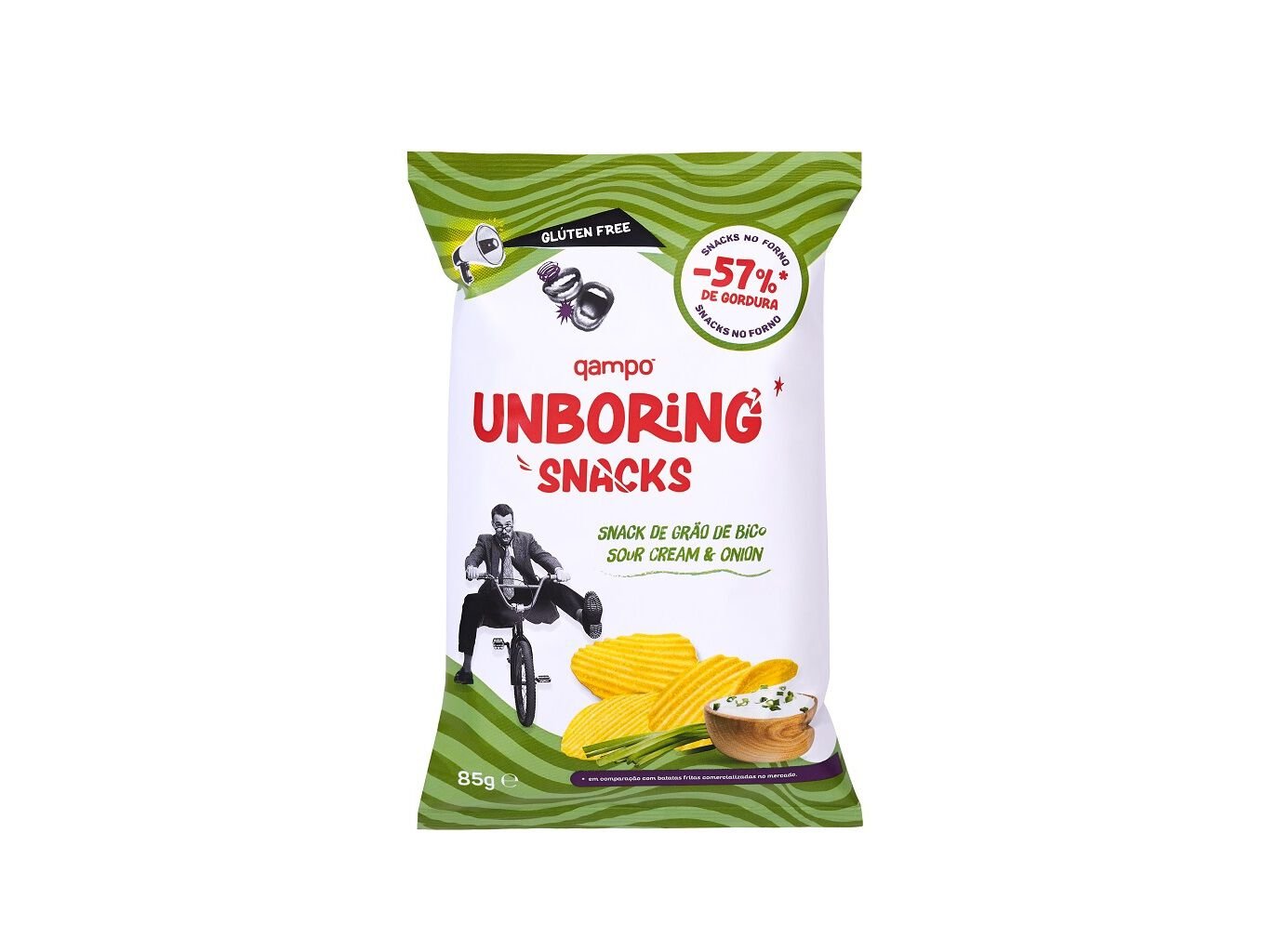 SNACKS - VEGETAIS QAMPO SOUR CREAM & ONION 85GR image number 0