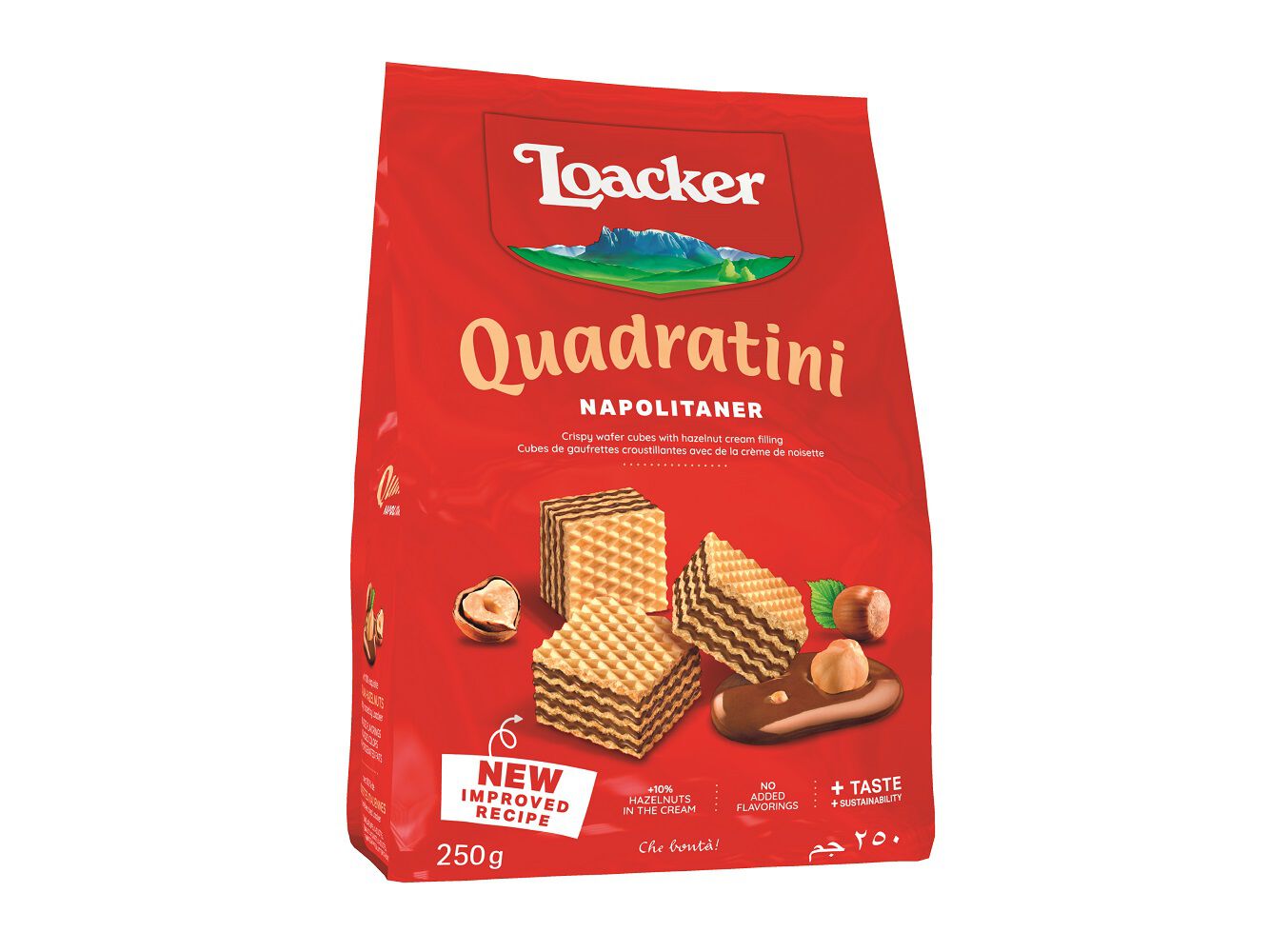 BOLACHA LOACKER WAFFER QUADRITINI NAPOLITANA 250G image number 0