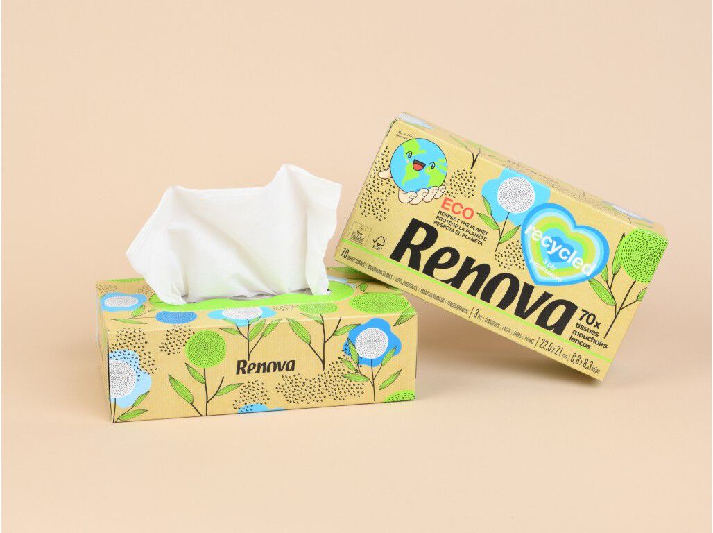 LEN&Ccedil;OS RENOVA FACIAIS 100% RECICLADO 70UN image number 3