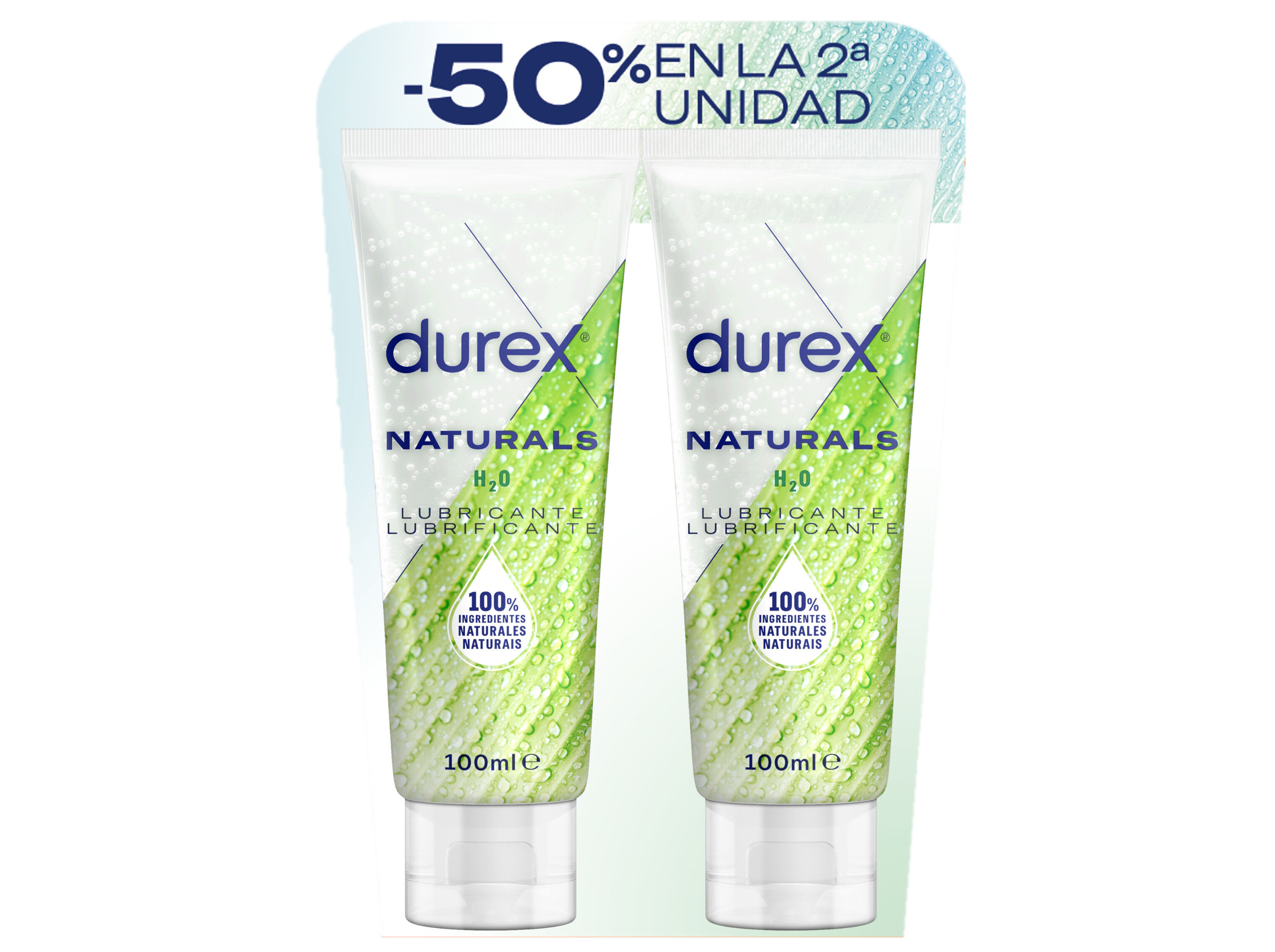 LUBRIFICANTES DUREX PACK NATURALS 2X100ML image number 0