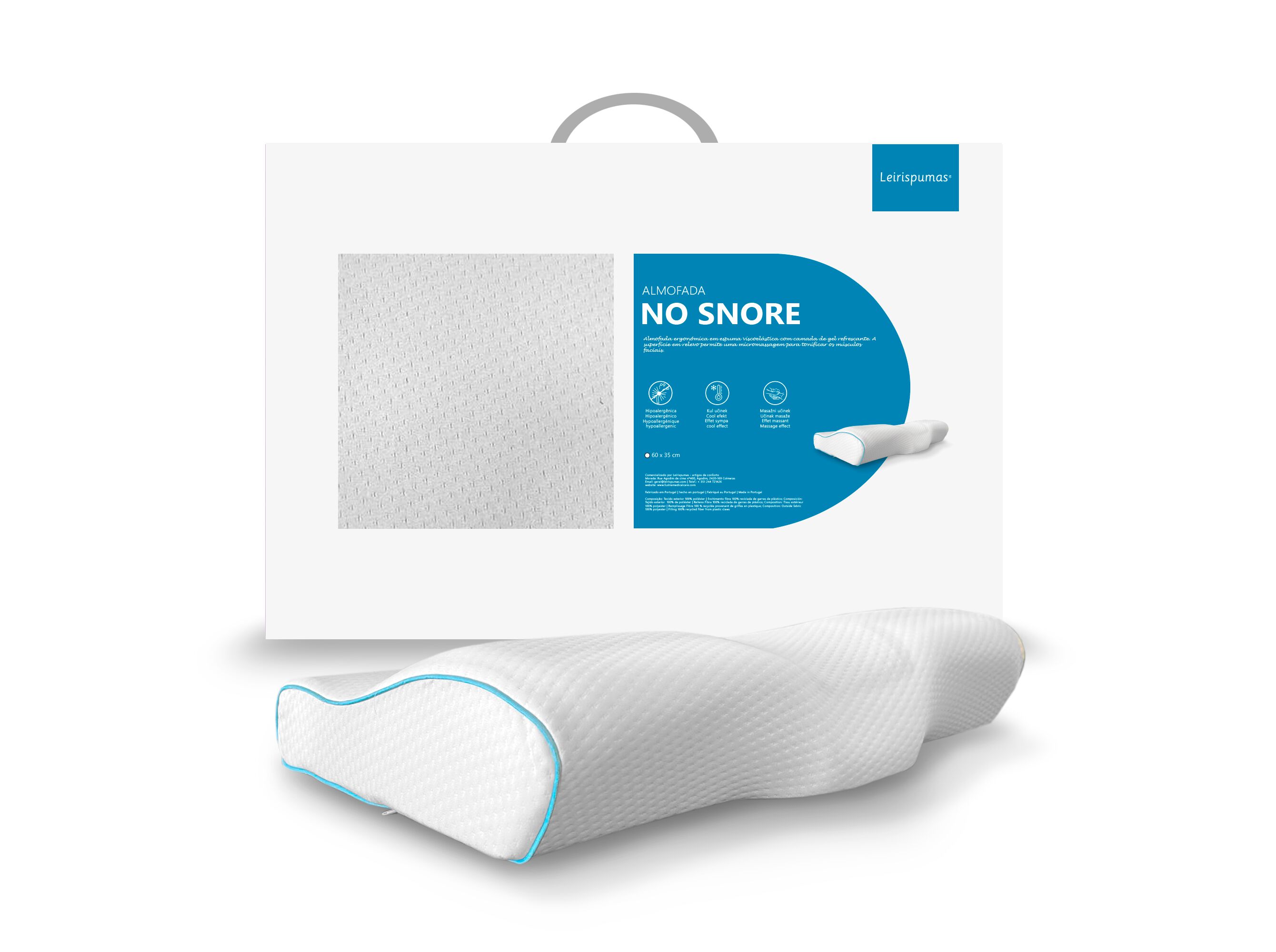 ALMOFADA NO-SNORE LEIRISPUMAS 60X35CM image number 1
