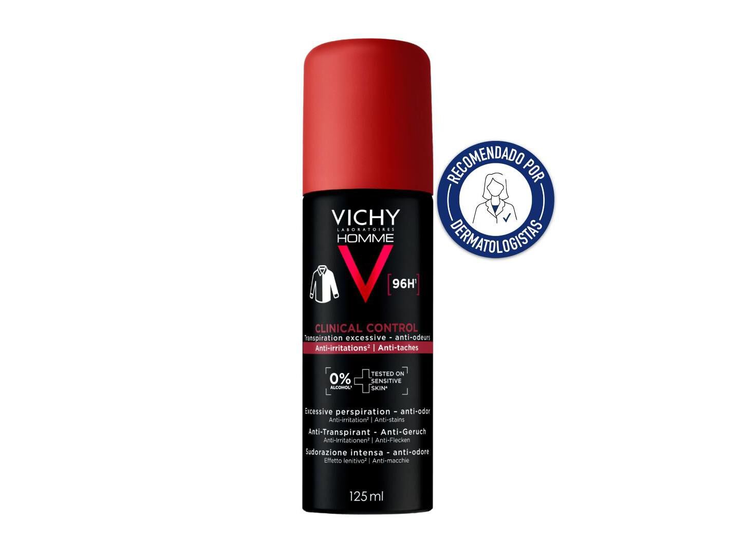 DESODORIZANTE VICHY HOMME CLINICAL CONTROL 96H 125ML