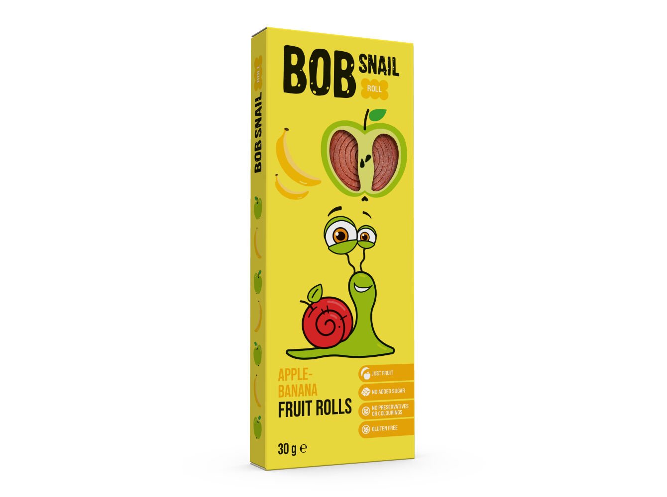 ROLINHOS DE FRUTA BOB SNAIL MA&Ccedil;&Atilde; E BANANA 30 G