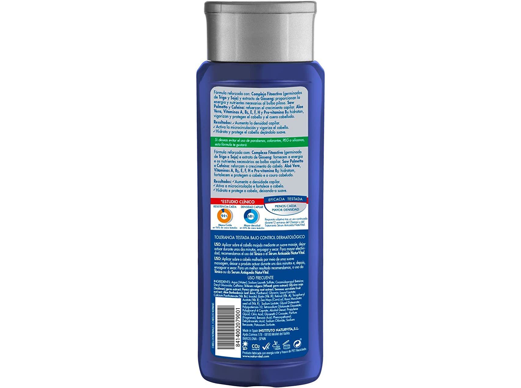 Champ&ocirc; Antiqueda Cabelos Normais Natur Vital 300ml image number 1