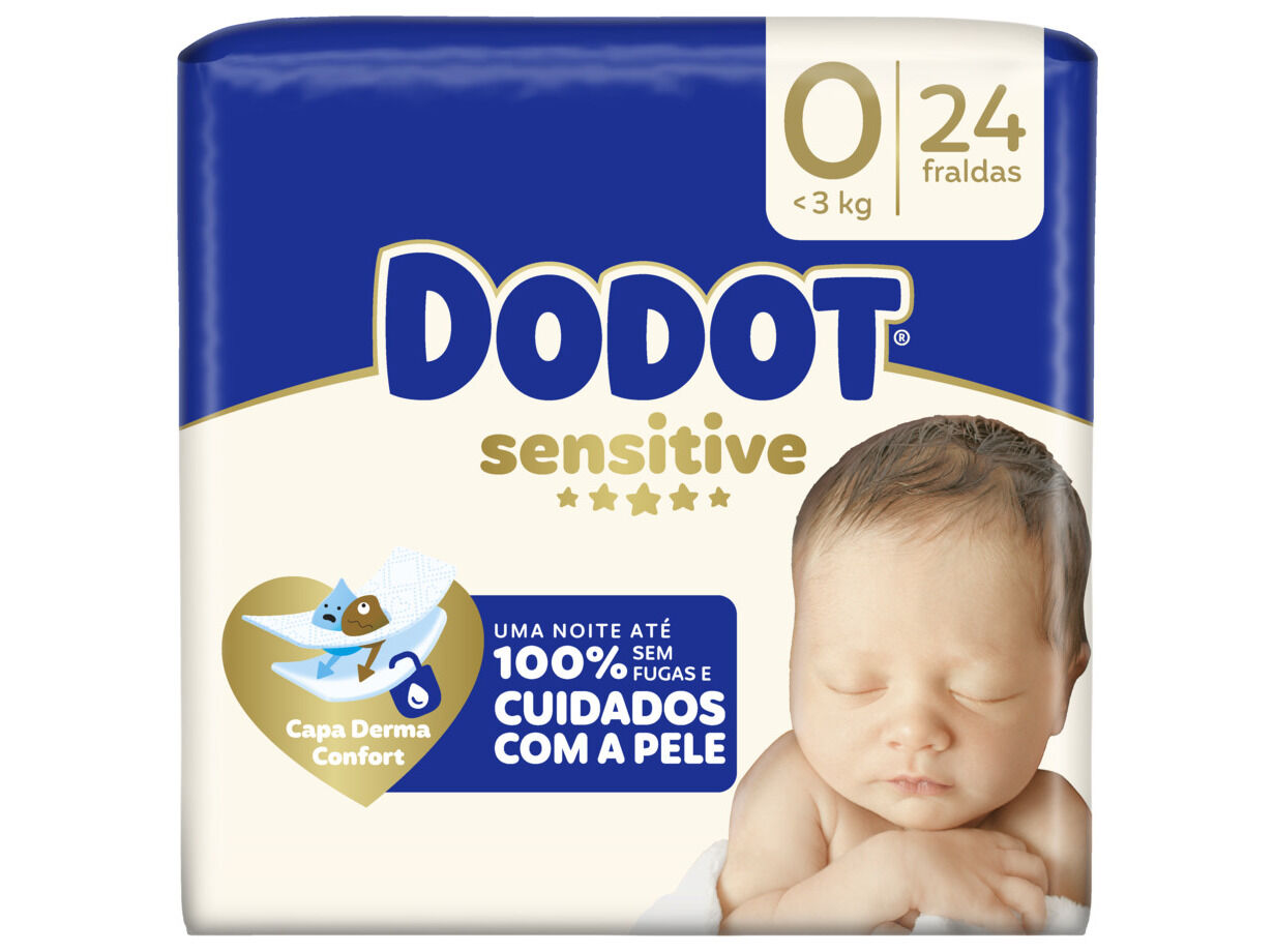 FRALDAS DODOT SENSITIVE T0 1-2.5KG 24 UN image number 0