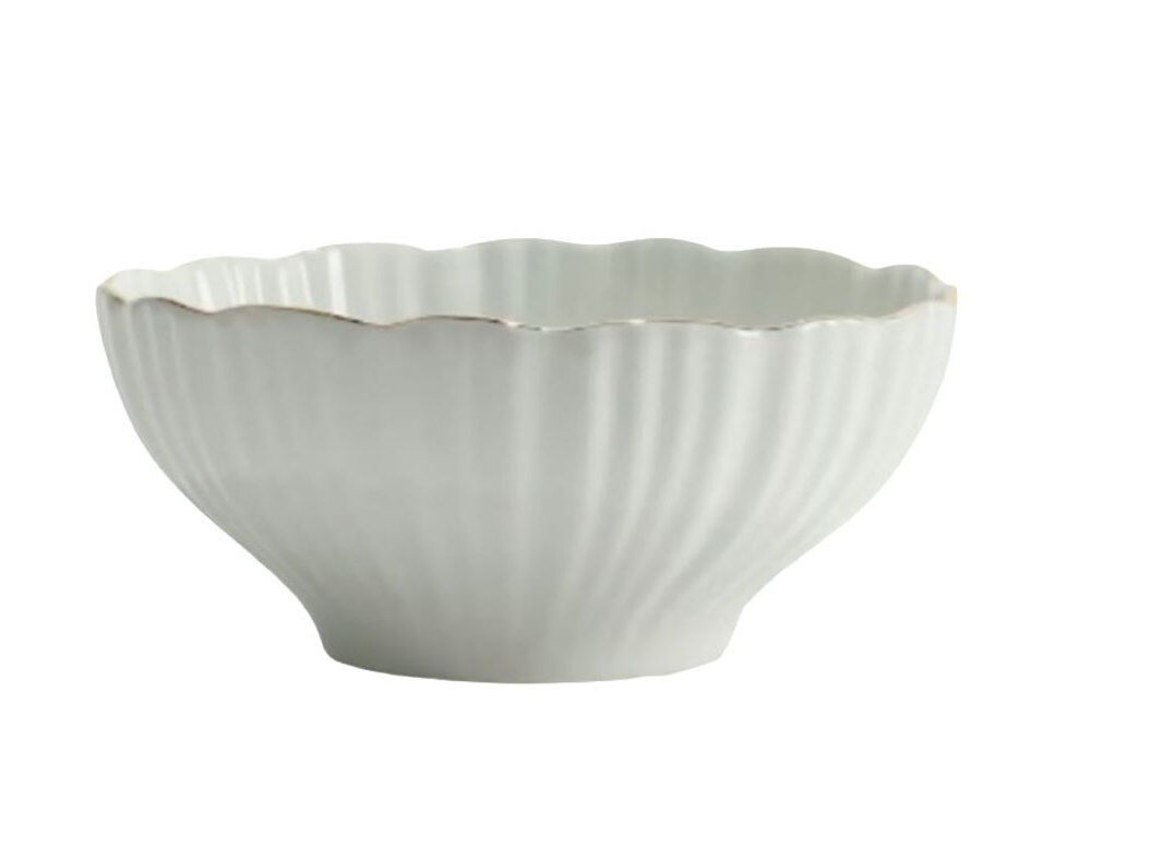 SALADEIRA PORCELANA ACTUEL RELEVO BRANCO &Oslash;23.5X8.5CM
