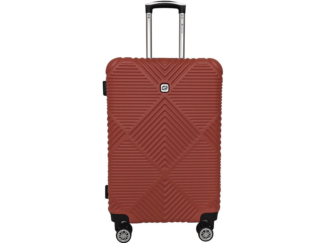 MALA DE VIAGEM M&Eacute;DIA R&Iacute;GIDA AIRPORT TERRACOTA 8 RODAS 65X41X26CM