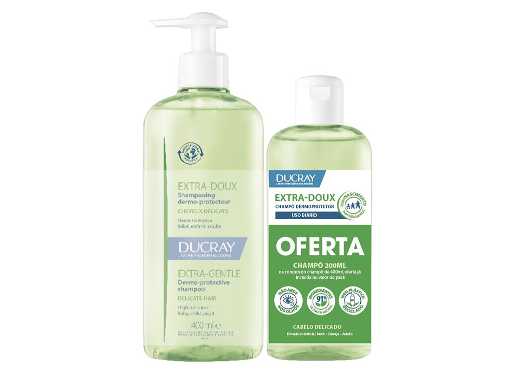 CHAMPO DUCRAY EXTRA DOUX 400ML OF DOUX 200ML image number 0
