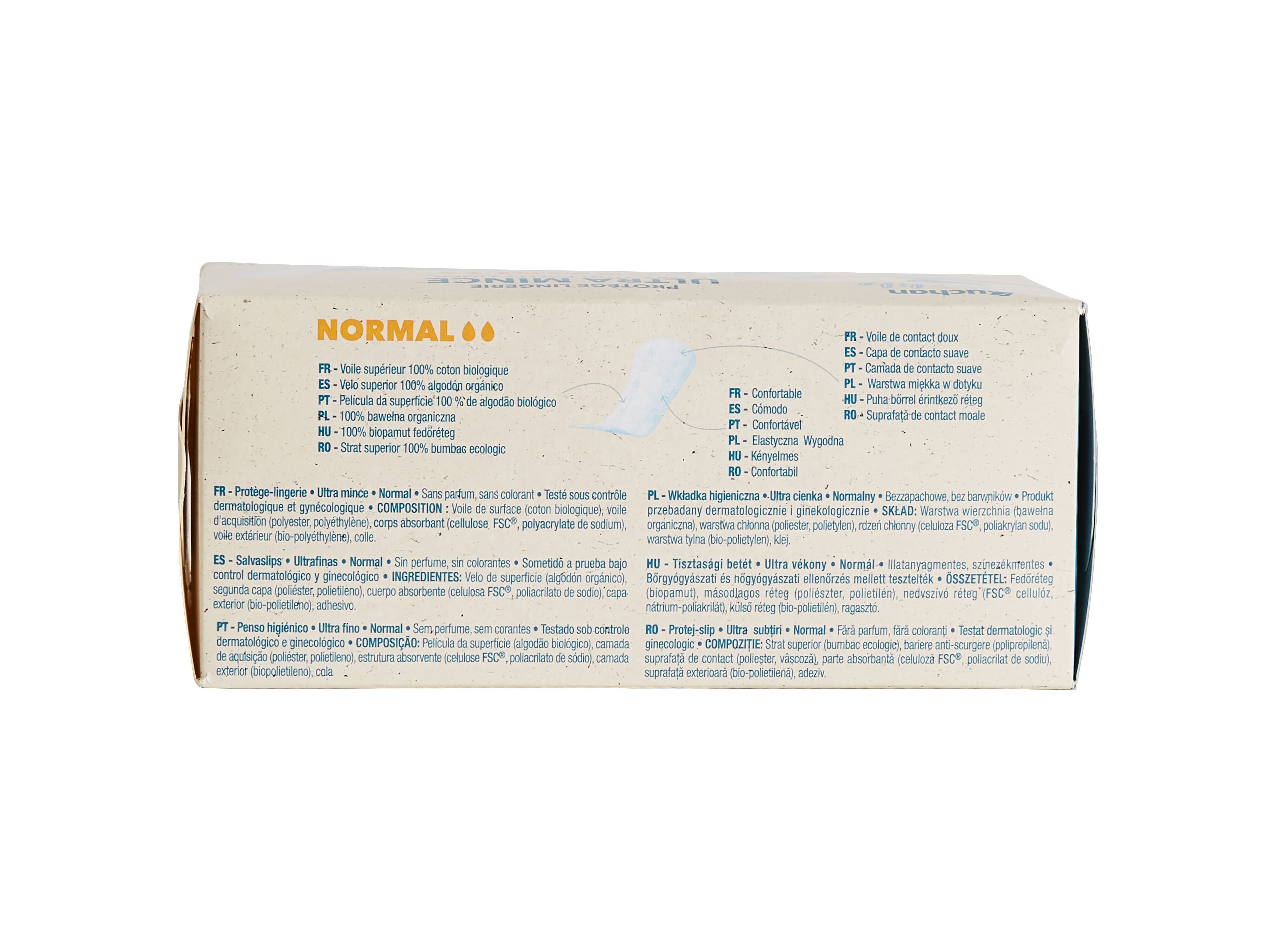 PENSOS DI&Aacute;RIOS AUCHAN BETTER LIFE NORMAL 100% ALGOD&Atilde;O BIOL&Oacute;GICO 30 UN image number 2