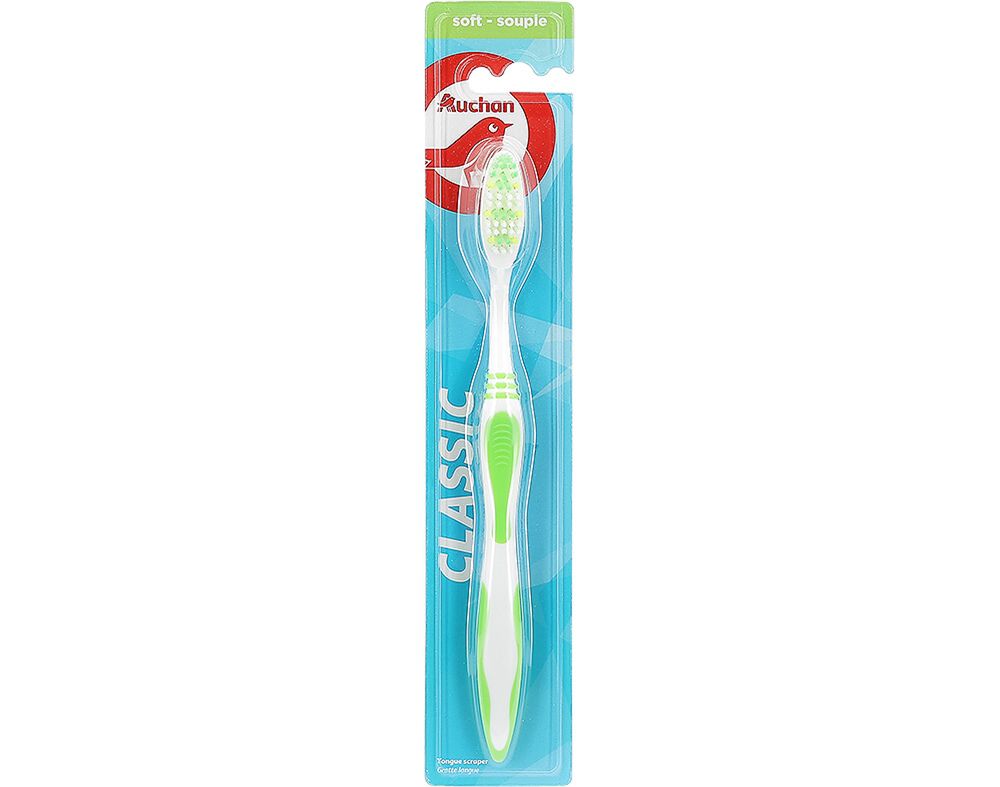 escova auchan dentes clássica suave 1un