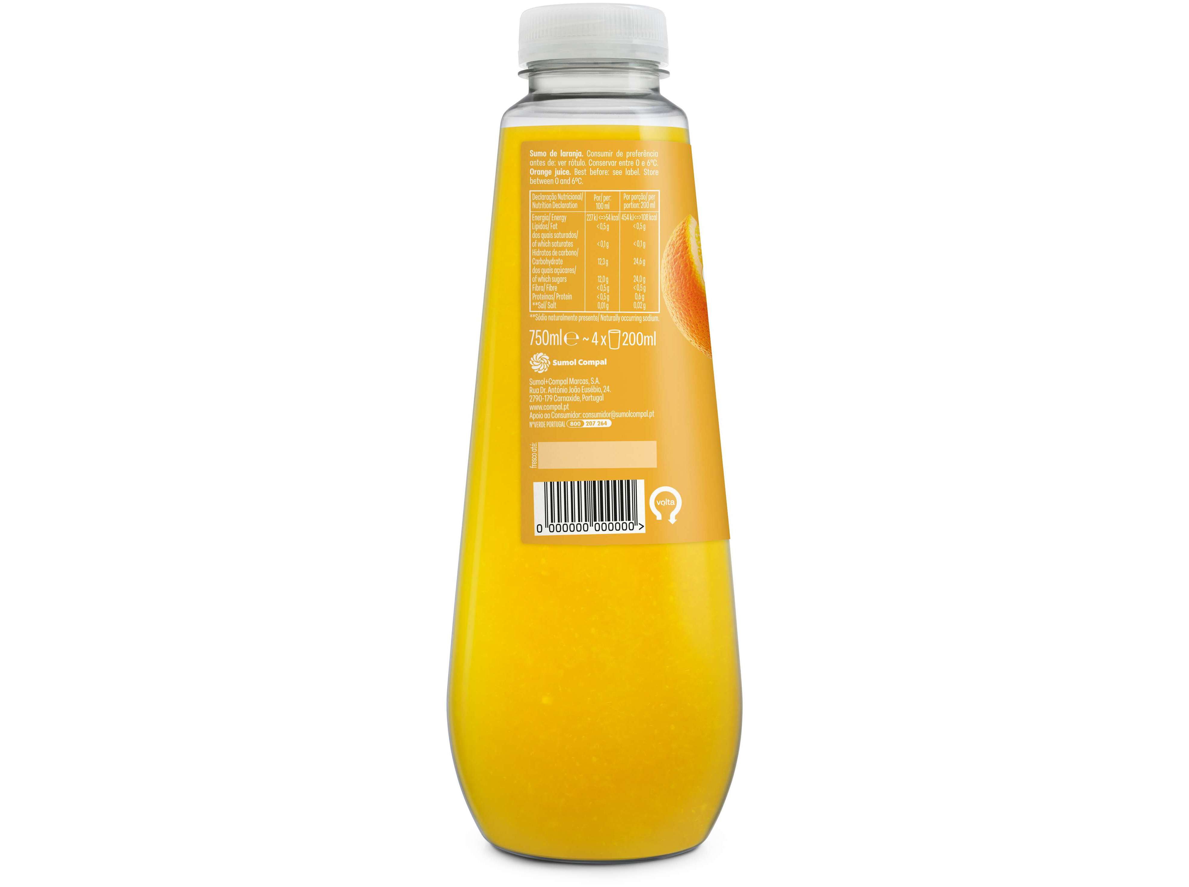 SUMOS COMPAL FRESCO LARANJA ALG 0.75L (SDR) image number 1