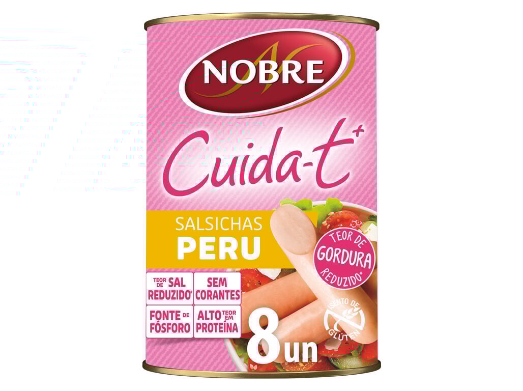 SALSICHAS PERU NOBRE CUIDA-T+ LATA 350(160)G