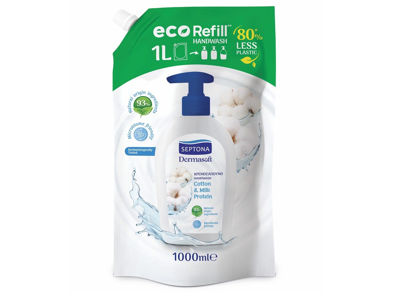 SABONETE L&Iacute;QUIDO SEPTONA ALG&LEITE REC 1000ML image number 1