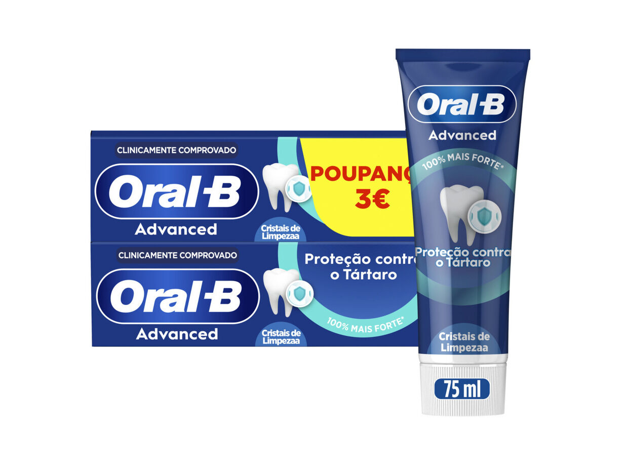 PASTA DENT&Iacute;FRICA ORAL-B ADVANCED T&Aacute;RTARO 2X75ML image number 0