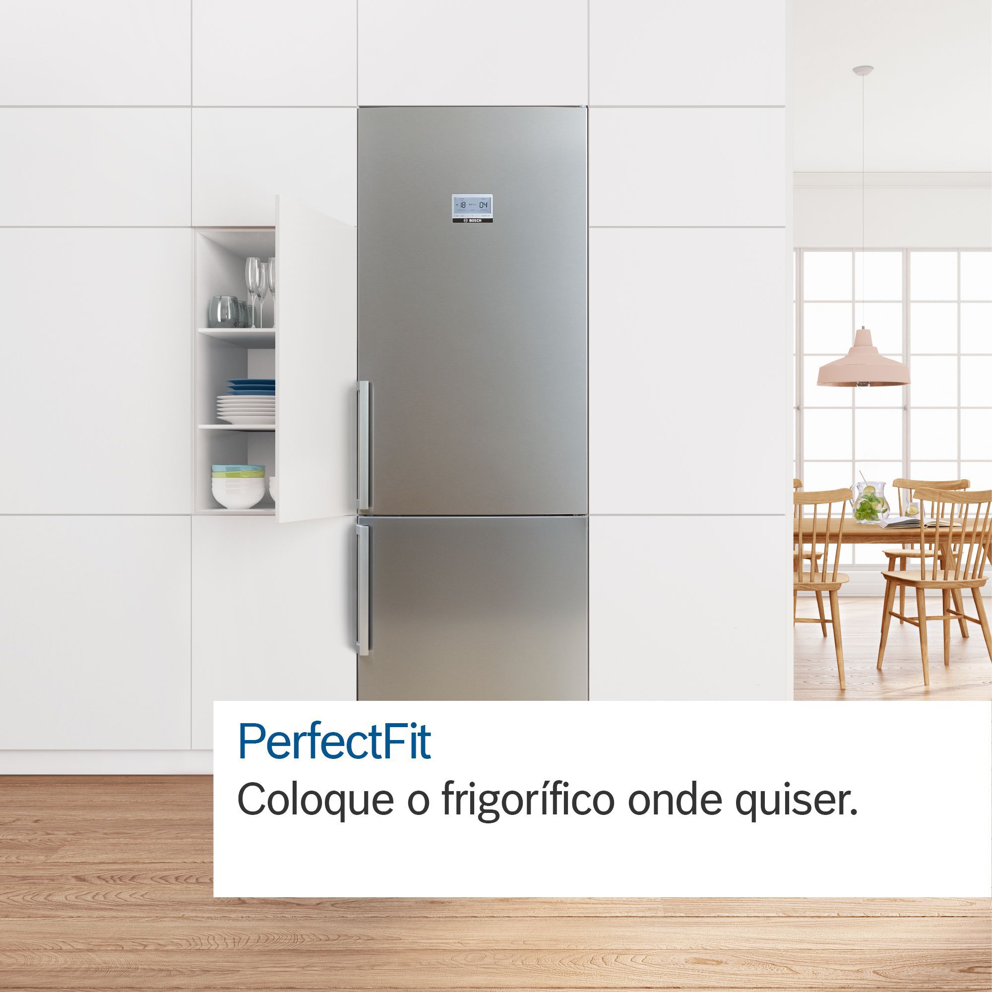 FRIGOR&Iacute;FICO COMBINADO BOSCH KGN36VLED NO FROST E 326L INOX image number 5