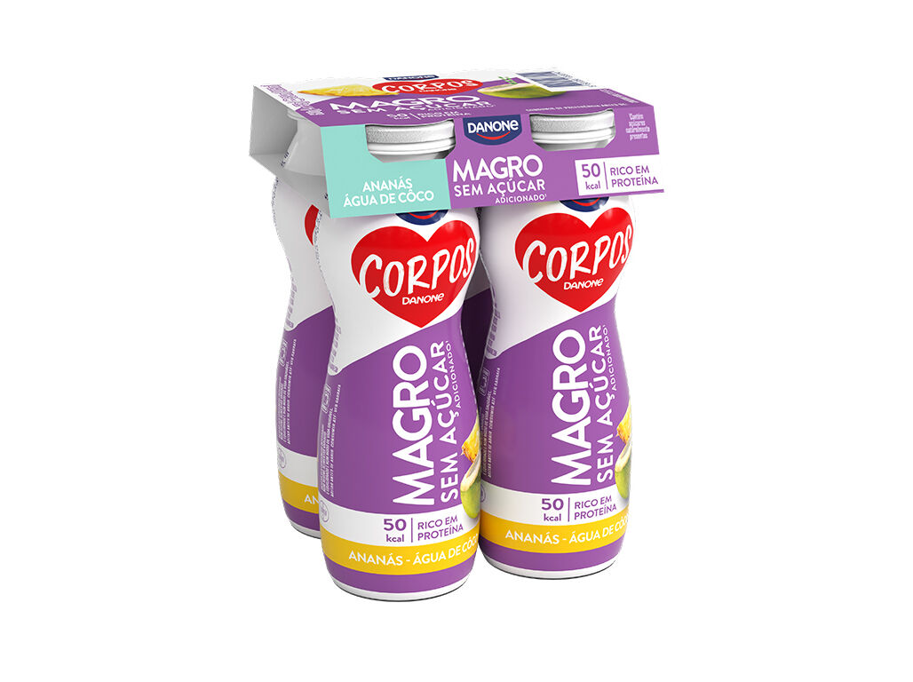 IOGURTE CORPOS DANONE MAGRO L&Iacute;QUIDO &Aacute;GUA C&Ocirc;CO 4X155G image number 0