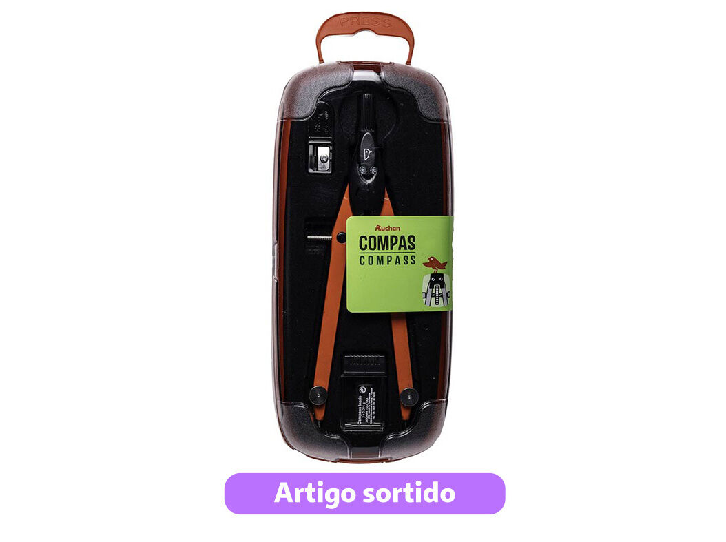 COMPASSO T&Eacute;CNICO AUCHAN + MINAS 2X17MM CORES SORTIDAS