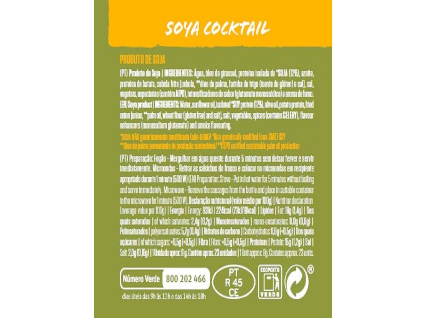 SALSICHAS SOJA COCKTAIL IZIDORO FRASCO 320(180)G image number 1