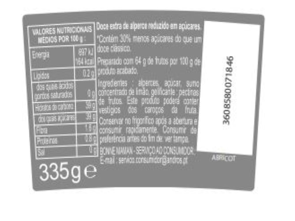 DOCE ALPERCE BONNE MAMAN INTENSE 335G image number 1