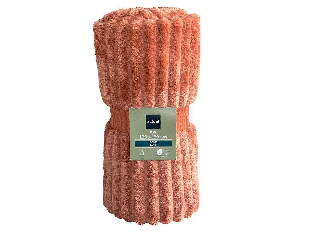 MANTA DOBBY STRIPES ACTUEL TIJOLO 130X170CM