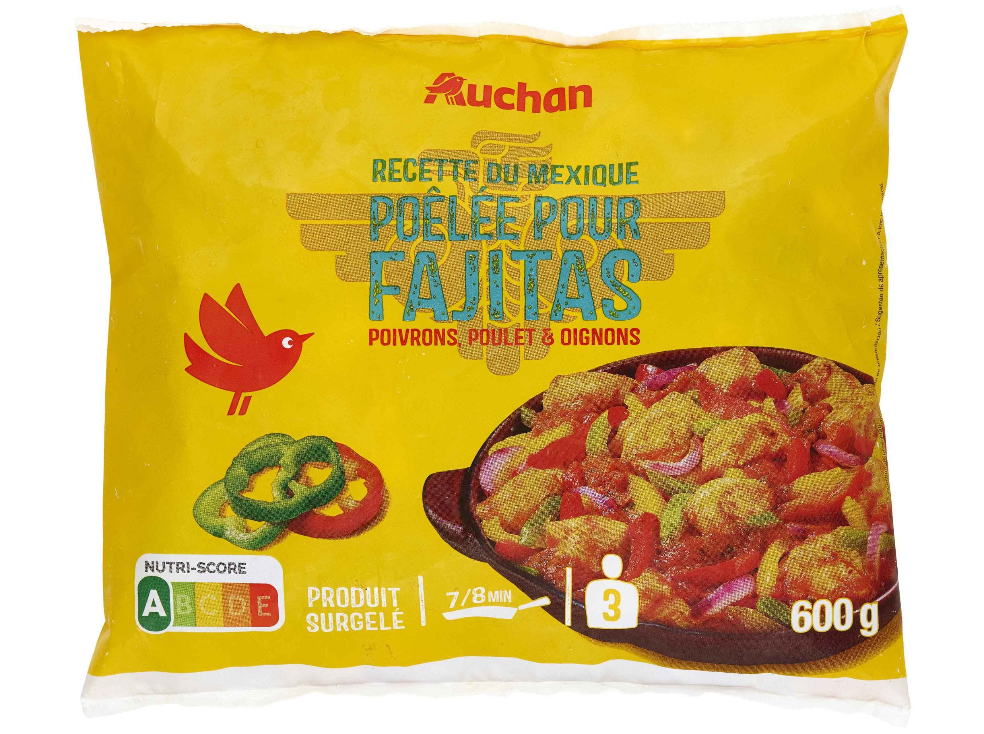 FRANGO PARA FAJITAS AUCHAN COM LEGUMES 600G image number 0