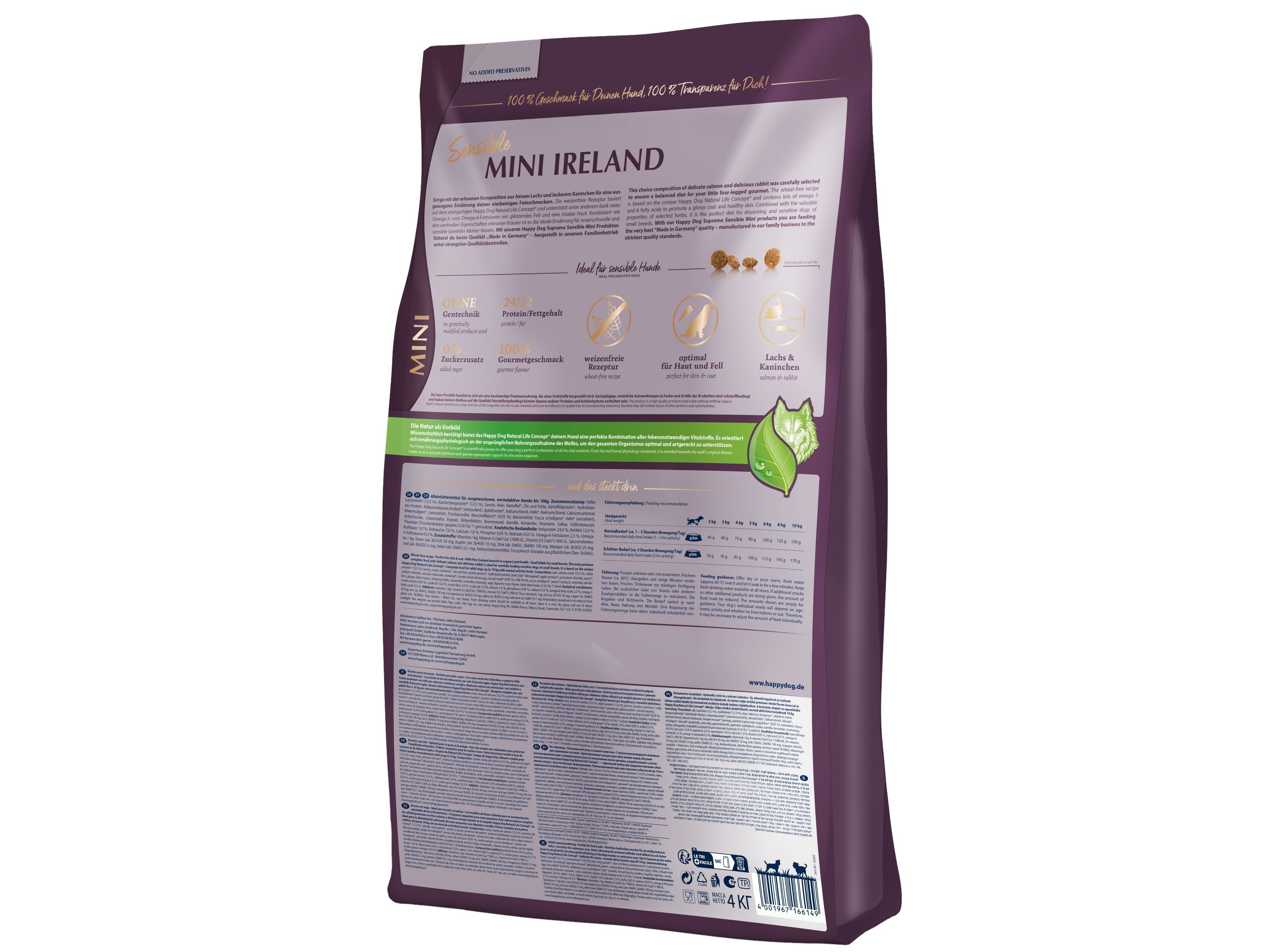 RA&Ccedil;&Atilde;O C&Atilde;O MINI HAPPY DOG IRELAND SENSIBLE 4KG image number 1