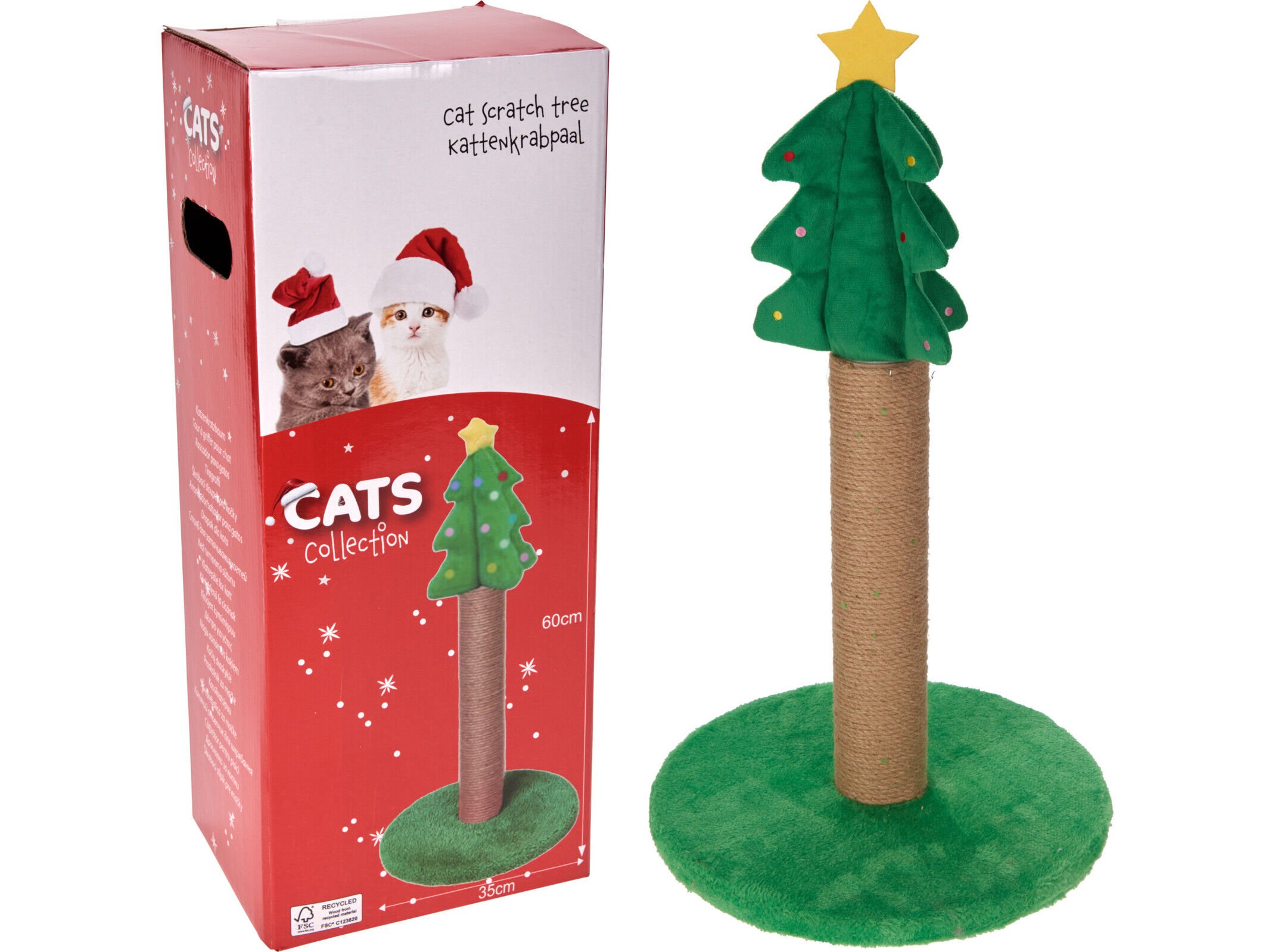 ARRANHADOR CATS COLLECTION &Aacute;RVORE NATAL 60CM