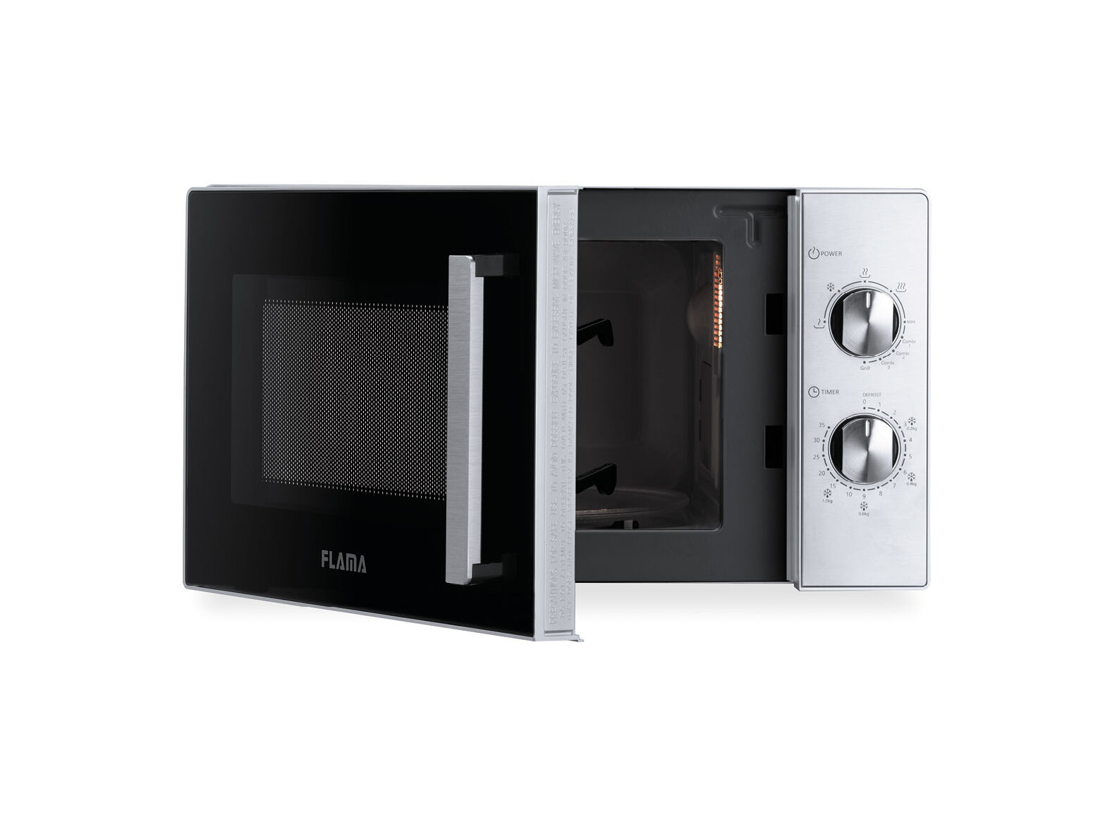 MICRO-ONDAS COM GRILL FLAMA 1803FL INOX 20L image number 3