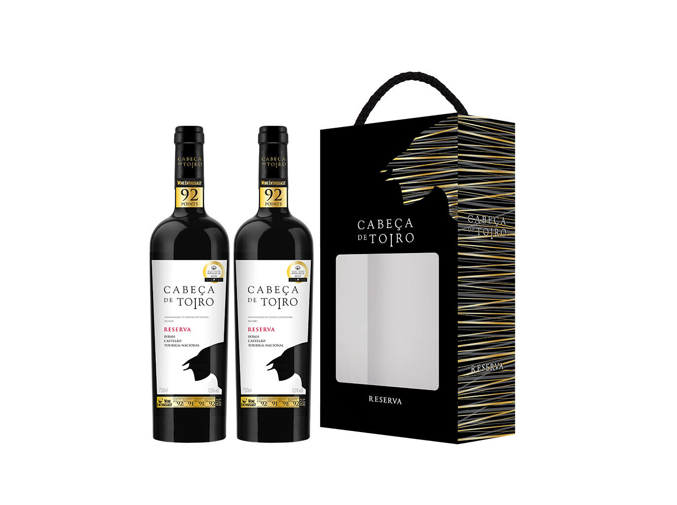 CONJUNTO VINHO CABE&Ccedil;A DE TOIRO RESERVA TEJO 2X0.75 L