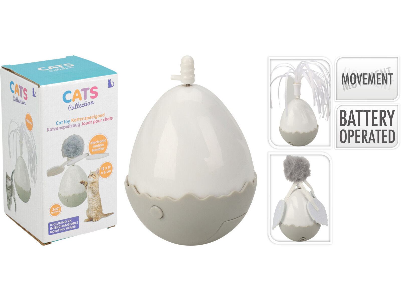 BRINQUEDO PARA GATO CATS COLLECTION OSCILANTE 12X12X6CM