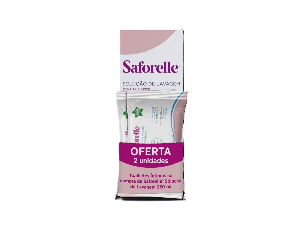 SOLU&Ccedil;&Atilde;O SAFORELLE LAVAGEM 250ML+20 TOALHITAS image number 0
