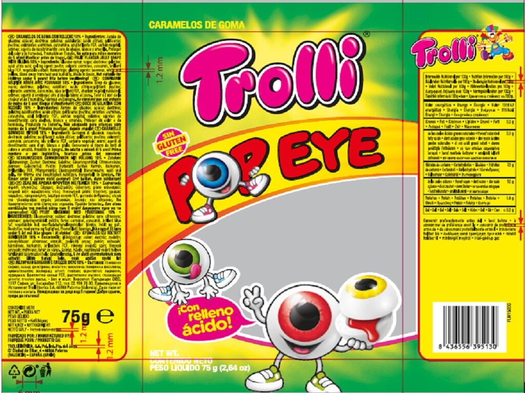 GOMAS TROLLI POP EYE 75G image number 1