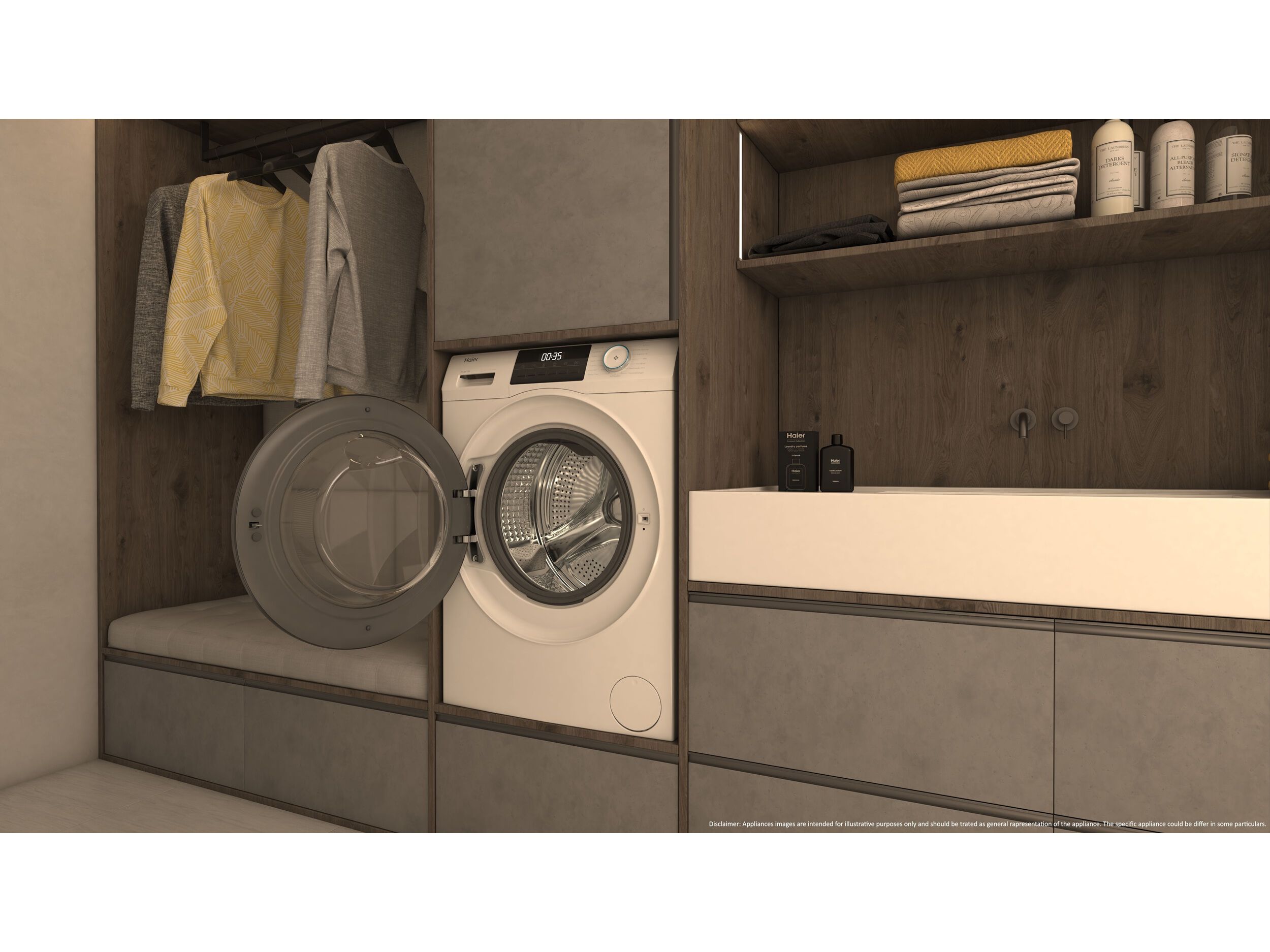 M&Aacute;QUINA DE LAVAR ROUPA HAIER HW100-BP14929A-S - BRANCO A 10KG image number 8