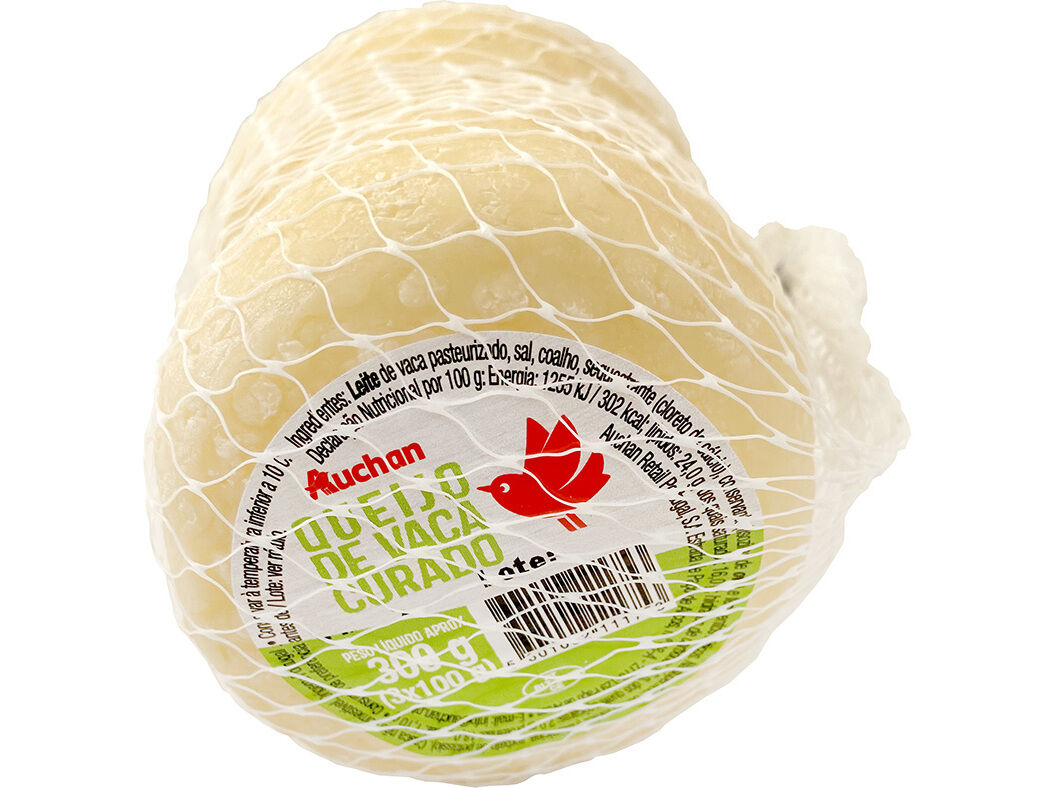 QUEIJO DE VACA AUCHAN CURADO 3X100 G