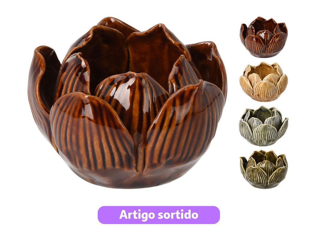 SUPORTE PARA VELA 8.5X8.5X5.6CM MODELOS SORTIDOS