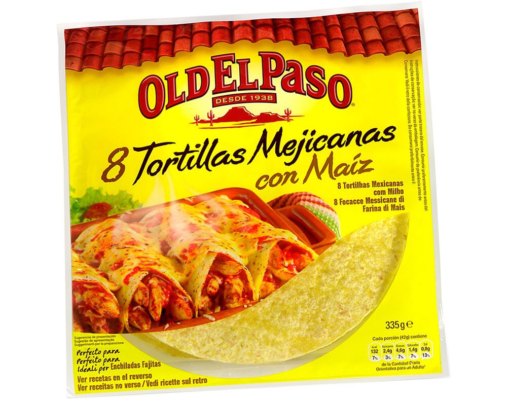 TORTILHA OLD EL PASO MEXICANA MILHO 335G