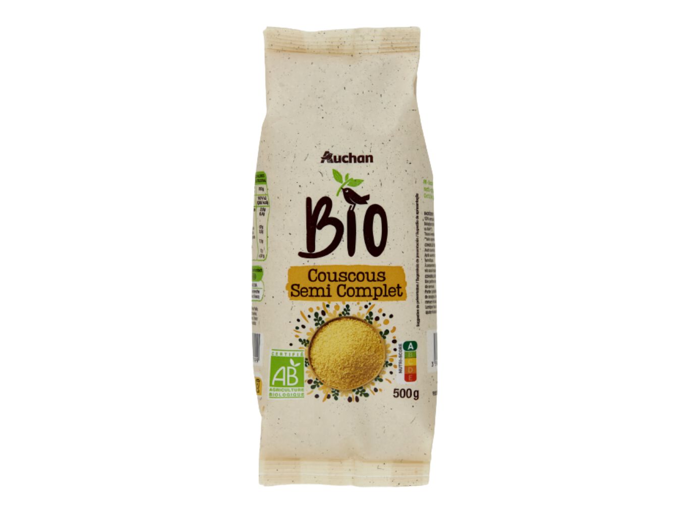 COUSCOUS AUCHAN BIO 500G image number 0