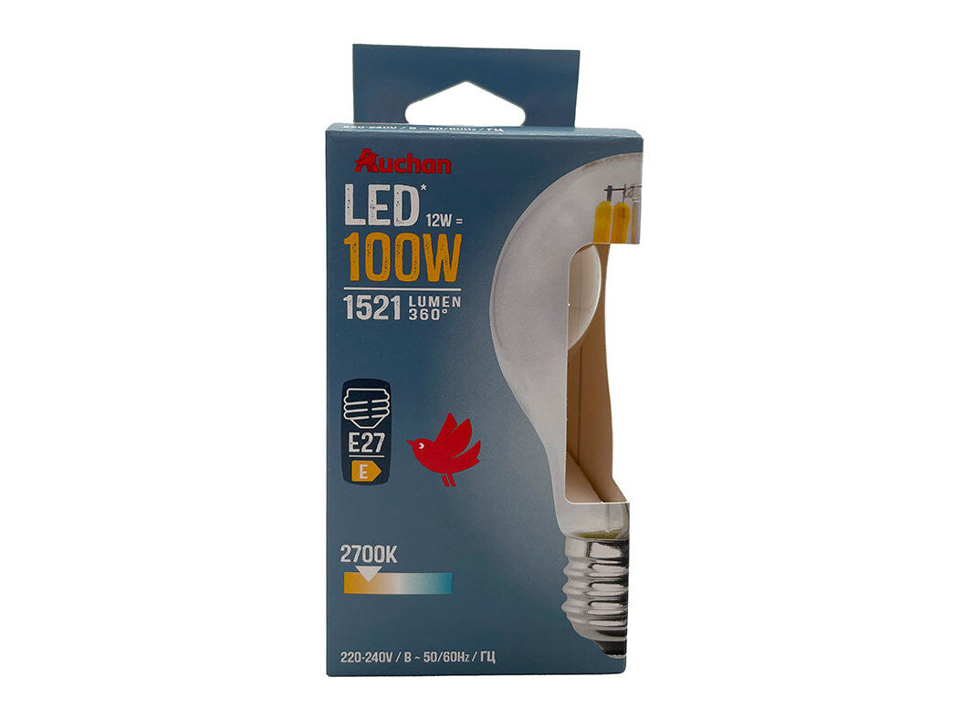 L&Acirc;MPADA LED STANDARD AUCHAN E27 100W LUZ AMARELA CLARA image number 0